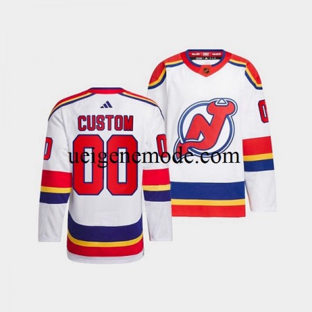 Herren New Jersey Devils CUSTOM Eishockey Trikot Adidas 2022-2023 Reverse Retro Weiß Authentic